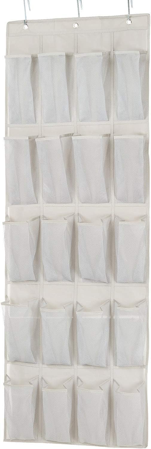 Amazon Basics 20 Large Pocket Over Door Organizer for dorm storage
