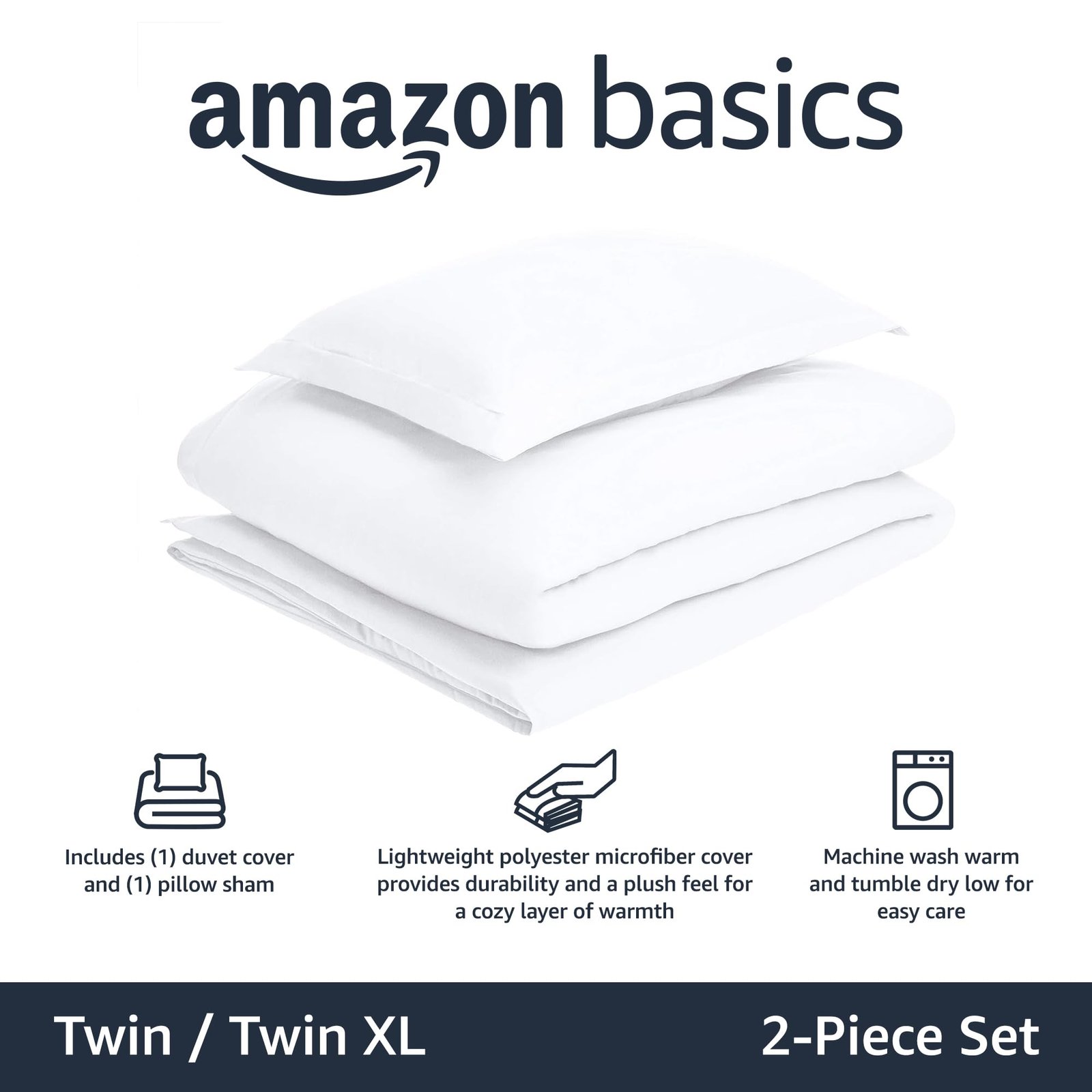 Amazon Basics duvet texture detail