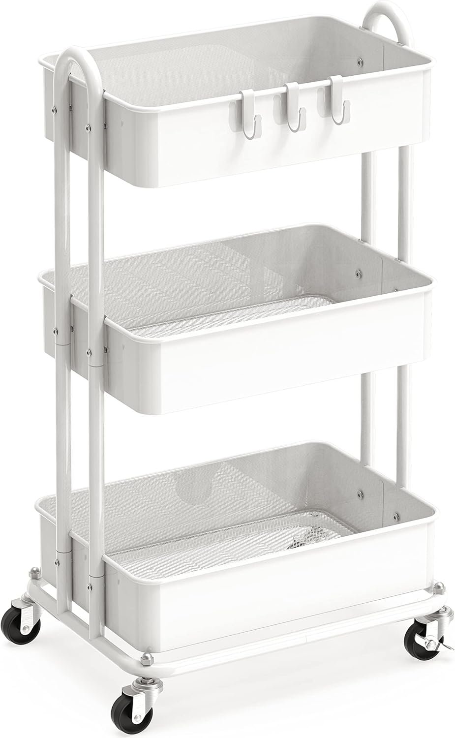 Simple Houseware 3-tier metal rolling cart - main product view