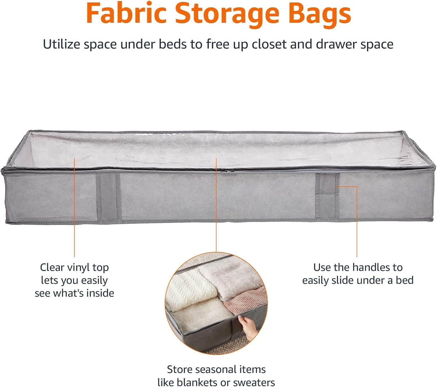 Amazon Basics storage bags size comparison
