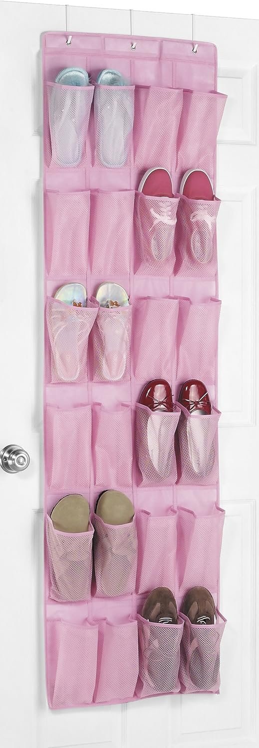 Whitmor 24 Pocket Over Door Shoe Organizer best budget option for college