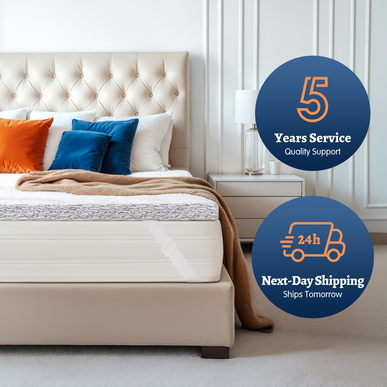 Subrtex cooling gel memory foam topper texture